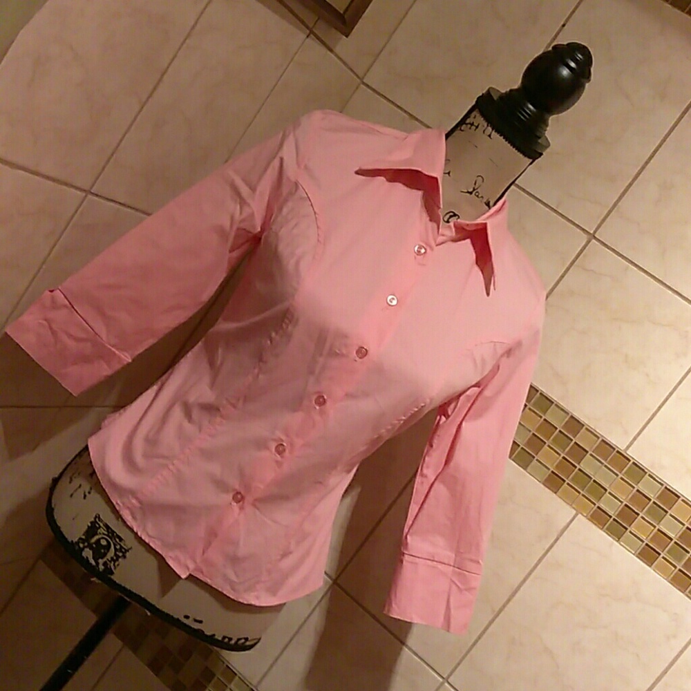 Pink button down